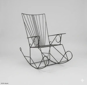 Kovové houpací křeslo
